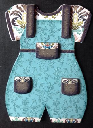 Baby Romper Shaped Card Paradise by Gitte Jensen