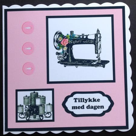 Vintage Sewing / Seamstress Topper 8x8 by Gitte Jensen