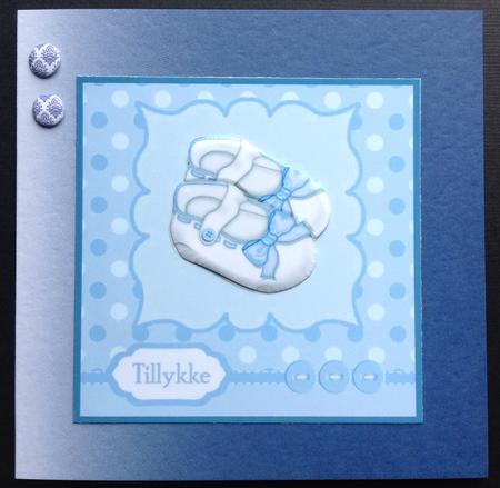 Cute Little Shoes - Baby Boy Topper & Decoupage by Gitte Jensen