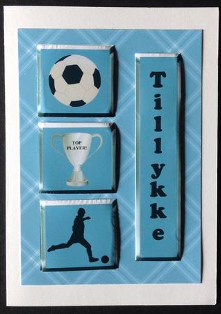 Football Card Front / Topper & Decoupage by Gitte Jensen