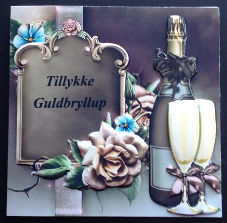 Champagne and Roses (multi-use) 8x8 Card Front Mini Kit by Gitte Jensen