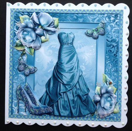 Beautiful Pale Blue Dress 8x8 Mini Kit by Gitte Jensen