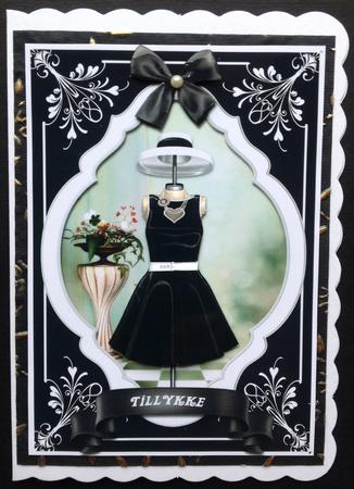 Black and White Card Front by Gitte Jensen