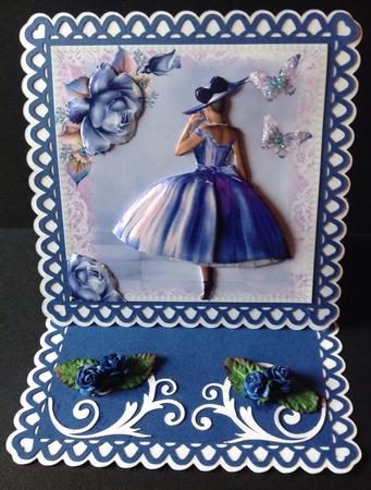 The Lilac Silky Dress Card Front Kit by Gitte Jensen