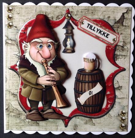 Birthday Beer Piper Gnome by Gitte Jensen