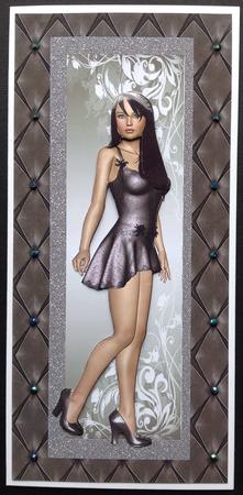 Pretty in Her Black Dress and Matching Shoes Tall Dl by Gitte Jensen