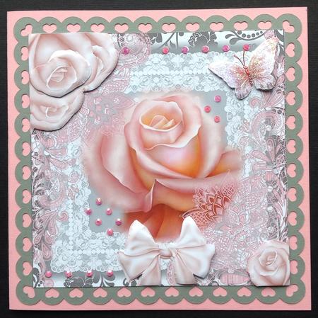 Beautiful Lace and Roses Topper by Gitte Jensen