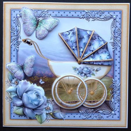 Baby Blue Heather Fields 8x8 by Gitte Jensen