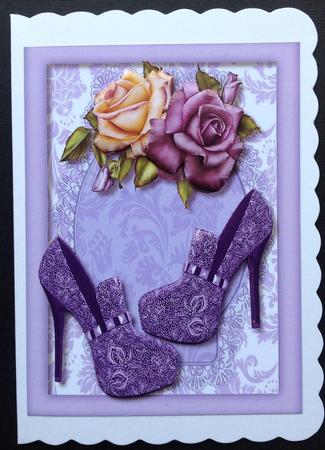 Beautiful Lilac Shoes and Roses by Gitte Jensen
