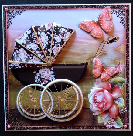 Baby Pink Heather Fields 8x8 by Gitte Jensen