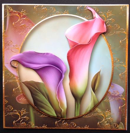 Beautiful Purple & Pink Lilies Mini Kit by Gitte Jensen