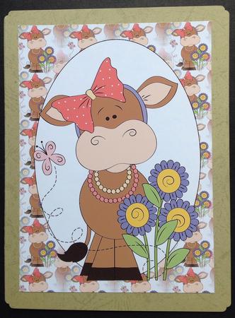 Large Floral Cow Topper by Gitte Jensen