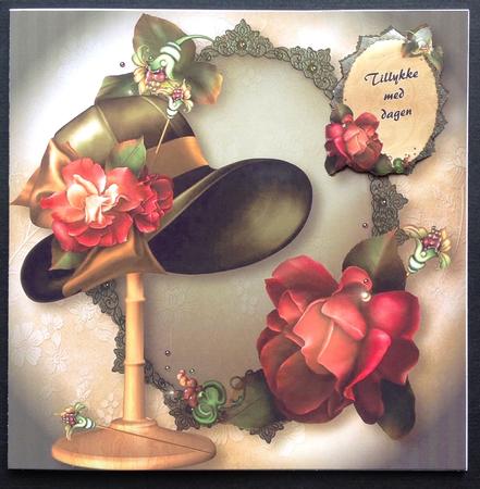 Blush Rose Bonnet and Hatpins by Gitte Jensen