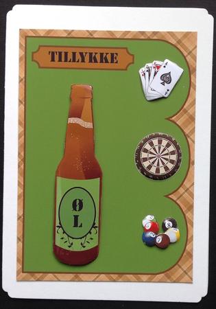 Down the Pub Triple Scallop Card Front with Decoupage by Gitte Jensen