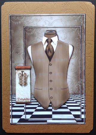 Male Card Grey Vest by Gitte Jensen