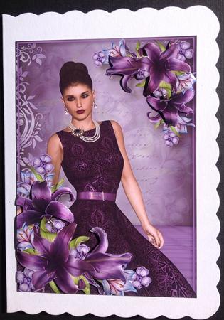 Vintage Beauty with Deep Purple Lilies by Gitte Jensen
