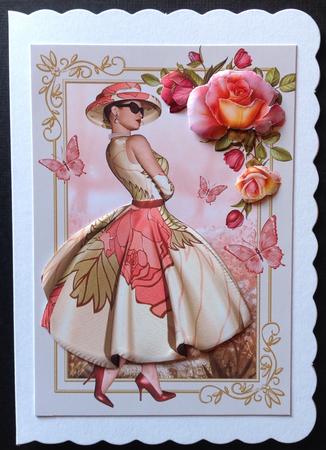 Lady Flowers and Butterflies by Gitte Jensen