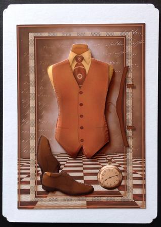 Male Card Vest in Vintage Style by Gitte Jensen