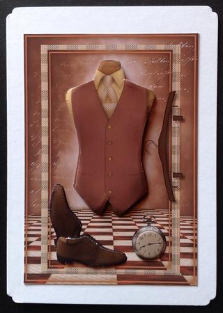 Male Card Vest in Vintage Style by Gitte Jensen