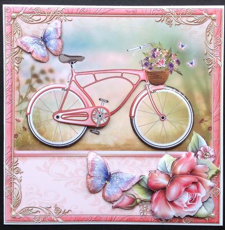 Pink Vintage Bike by Gitte Jensen