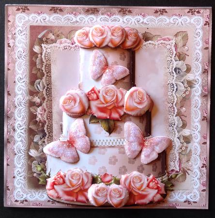 The Wedding Cake Card Front Kit by Gitte Jensen
