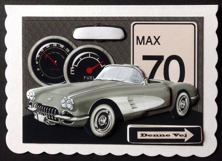 50's Sports Car Card Front by Gitte Jensen