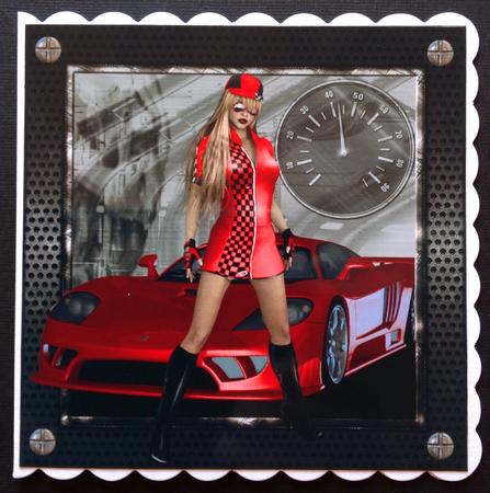 Race Girl in Red by Gitte Jensen
