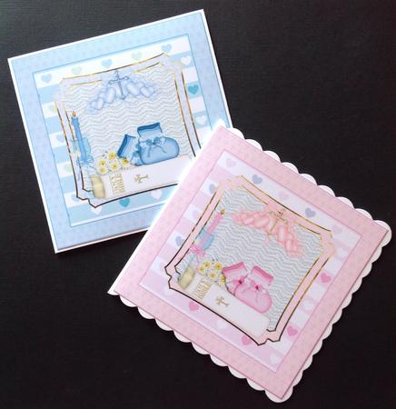 Girl and Boy Christening Toppers by Gitte Jensen
