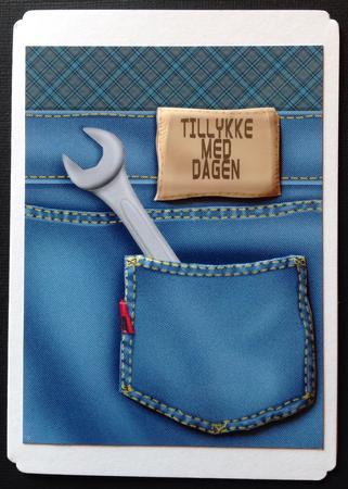 Got Tools in Pocket Quick Card with Decoupage by Gitte Jensen