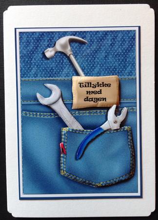 Denim Pocket Card Front by Gitte Jensen