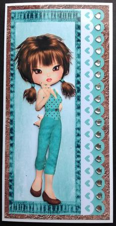Pretty in Turq in Denim Frame Tall Dl by Gitte Jensen