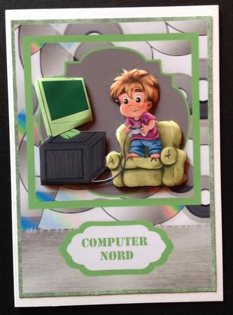 Computer Game Crazy Topper & Decoupage by Gitte Jensen