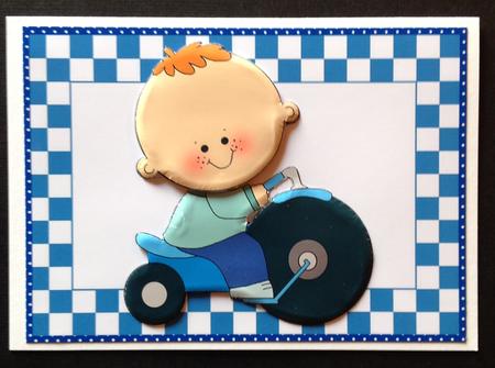 Birthday Boy on His Little Bike by Gitte Jensen