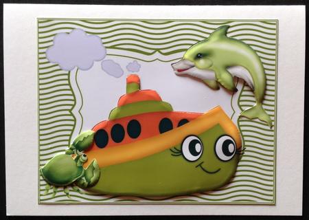 Toony Boat, with Dolphin and Crab by Gitte Jensen