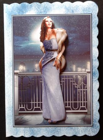 Art Deco Lady Pearl Christmas (lilac) by Gitte Jensen