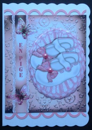 Congratulations Baby Girl Card Topper by Gitte Jensen