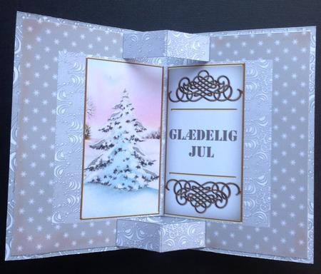 Silver Snow Tree Double Fold 3D Card Mini Kit by Gitte Jensen