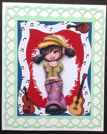 Music Mad Card Front by Gitte Jensen