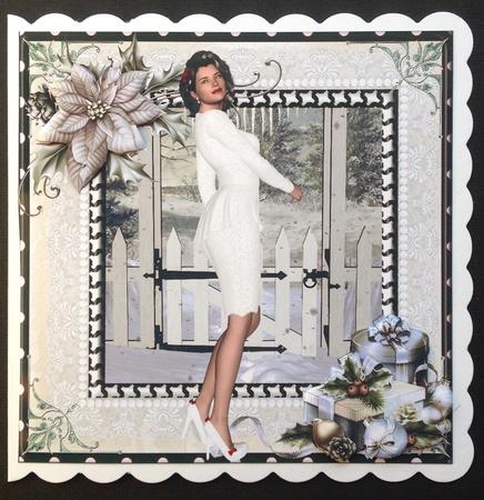 Beautiful White Christmas Topper by Gitte Jensen