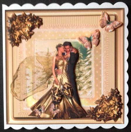 Winter Wedding in Gold Card Front Kit by Gitte Jensen