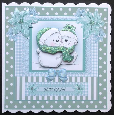 Snowman Snuggles Card Front Kit by Gitte Jensen