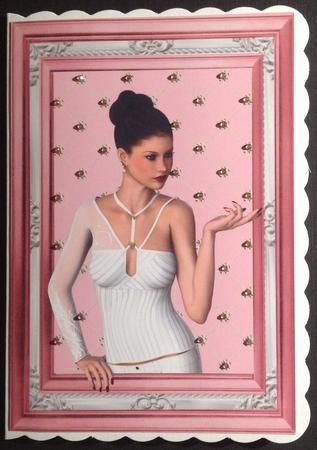 Rose and Silver Ornate Frames A5 Insert by Gitte Jensen