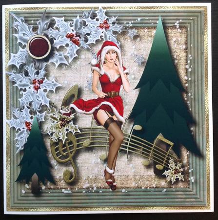 Oh Christmas Tree Card Topper by Gitte Jensen