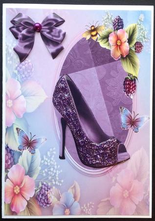 Lovely Purple Shoe & English Roses by Gitte Jensen
