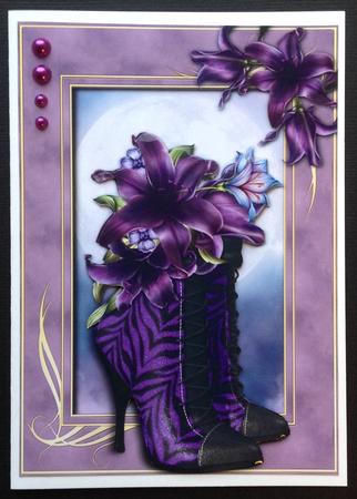 Purple Boots & Purple Lilies by Gitte Jensen