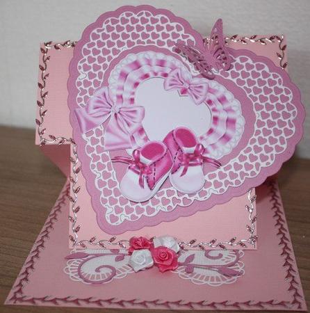 511 Pink Ruffle Easel by Gitte Jensen