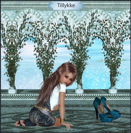 5 Rosevine Arches Fantasy Backgrounds by Gitte Jensen