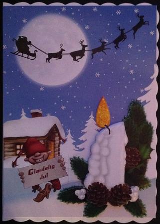 A Pretty White Candle to Light the Way for Santa by Gitte Jensen