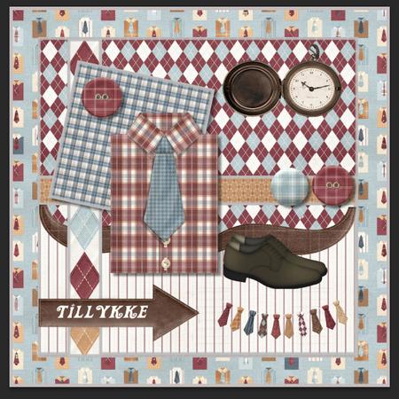 Male Card Dad Topper Mini Kit by Gitte Jensen