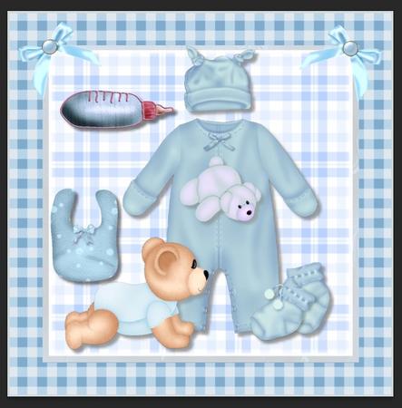 Quick Card New Baby Boy by Gitte Jensen